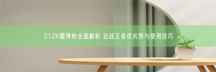 S12K霰弹枪全面解析 近战王者优劣势与使用技巧